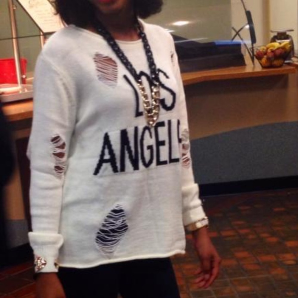 LOS ANGELES Distressed Sweater